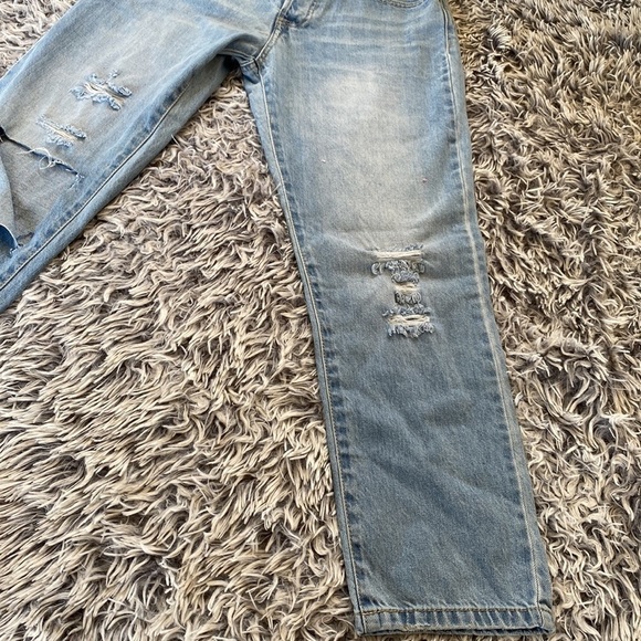 Forever 21 Distressed High Waist Light Blue Jeans Size 26 - Picture 3 of 10